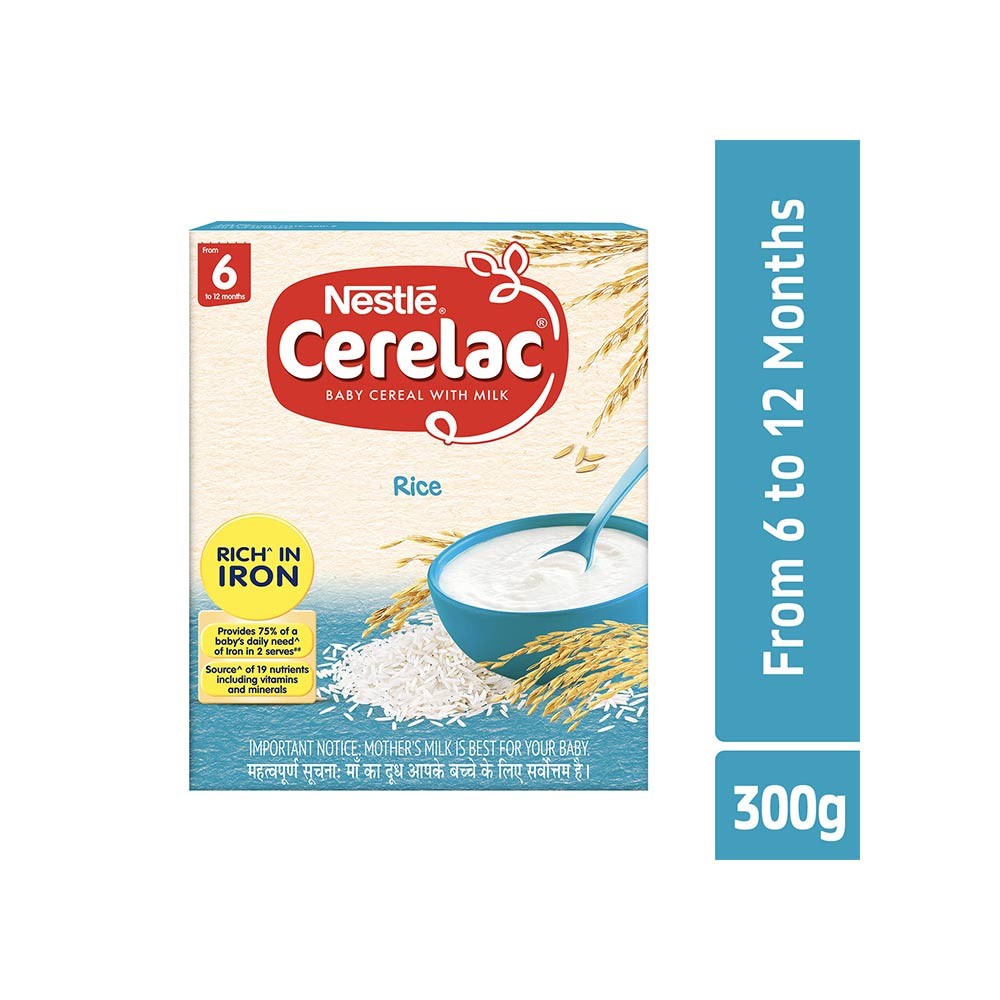 Nestle Cerelac With Milk Rice Baby Cereal (From 6 to 12 Months)