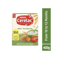 Nestle Cerelac With Milk, Wheat Rice Mixed Veg Baby Cereal (From 10 to 12 Months)