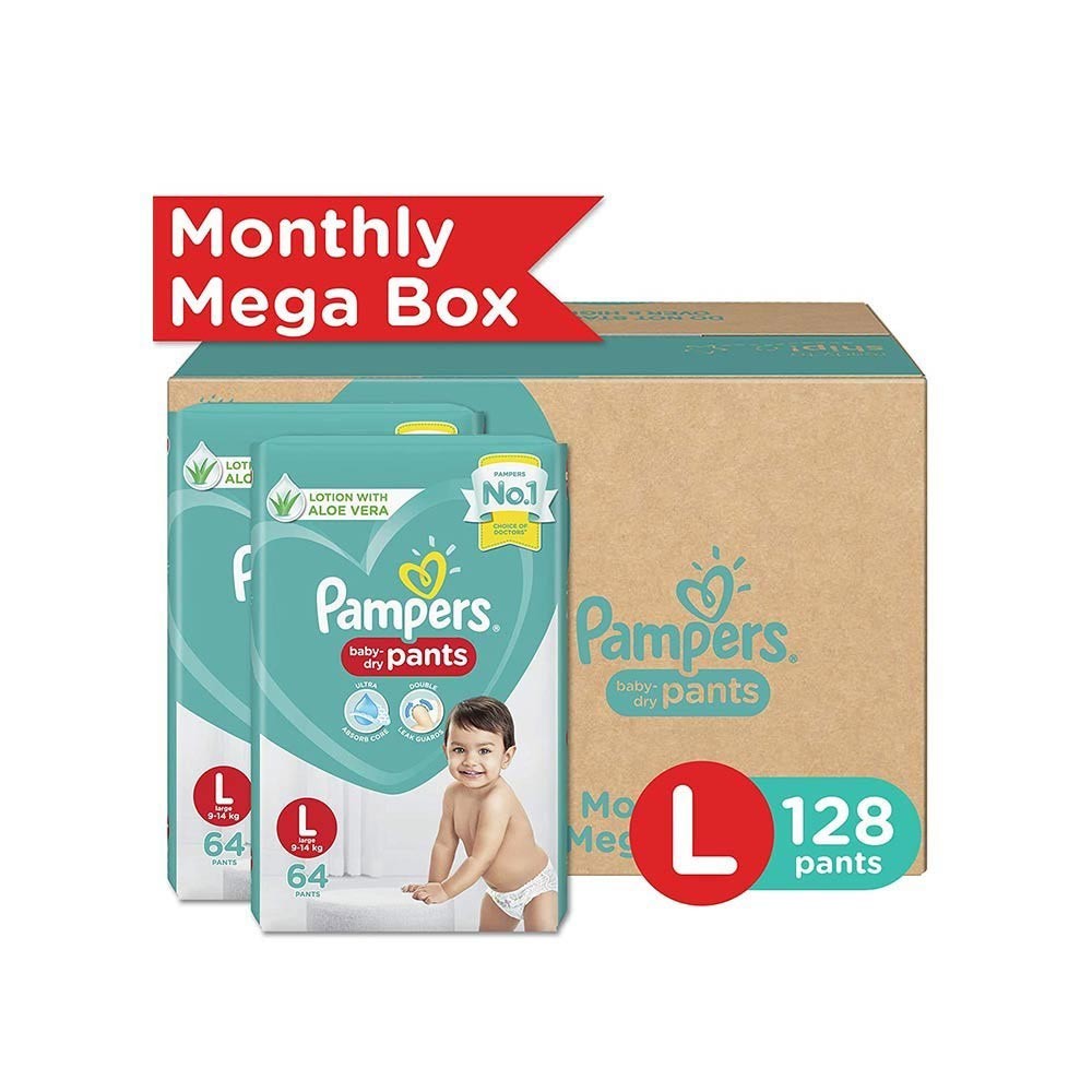 Buy PAMPERS ALL ROUND PROTECTION PANTS LARGE 64 COUNT LOTION WITH ALOE  VERA Online  Get Upto 60 OFF at PharmEasy