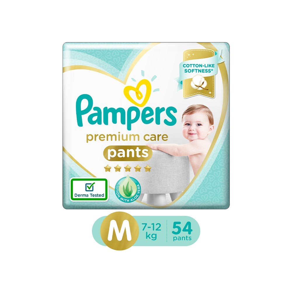 Pampers Premium Care Pants Diaper (M) - Pack of 54