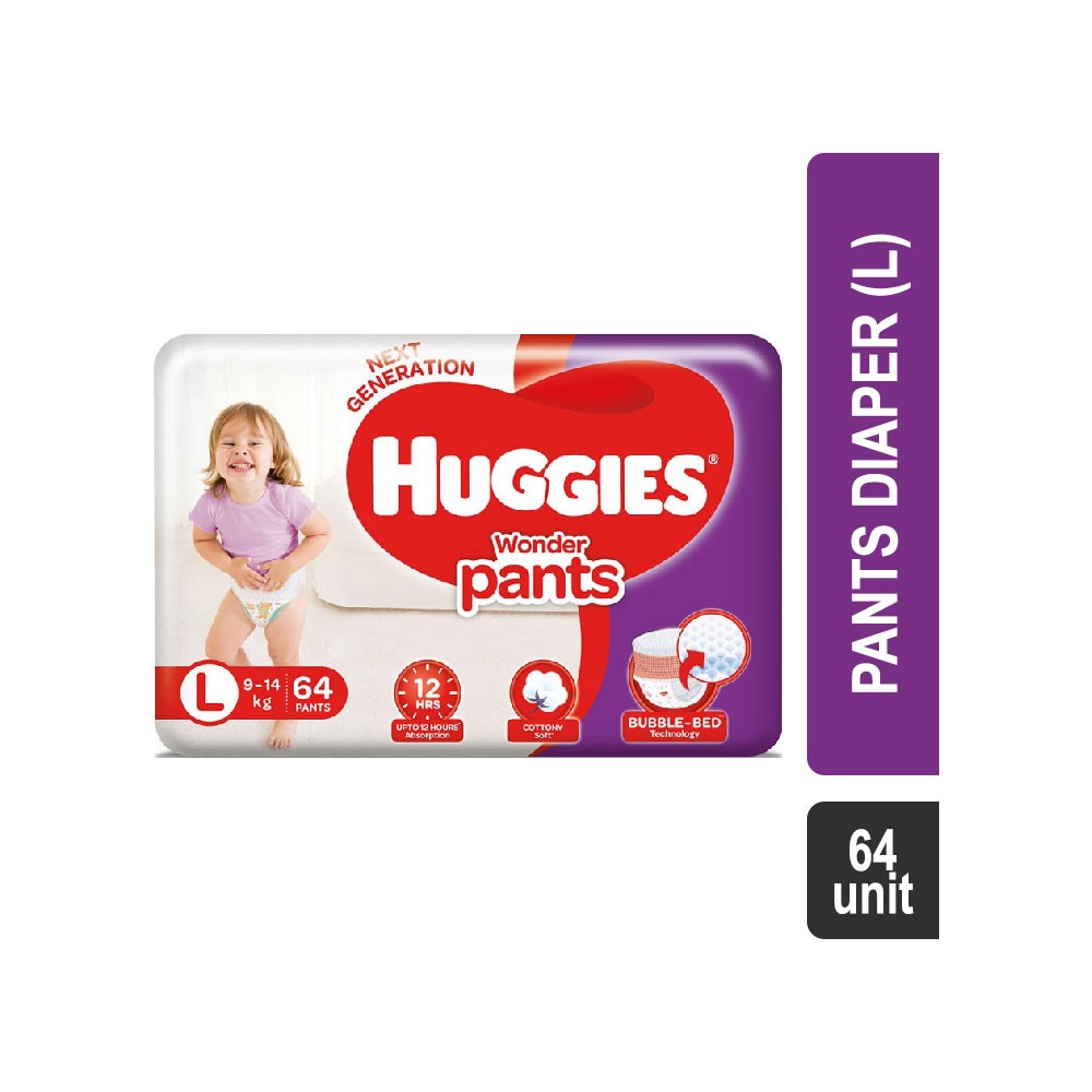 Huggies Wonder Pants Diaper (L) - Pack of 64