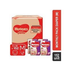 Huggies Wonder Pants Monthly Pack Diaper (M) - Pack of 152