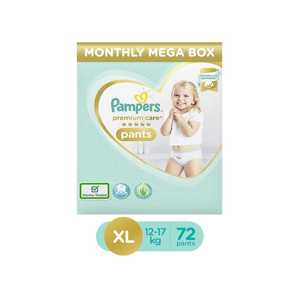 Pampers Premium Care Pants Diaper (XL) - Pack of 72