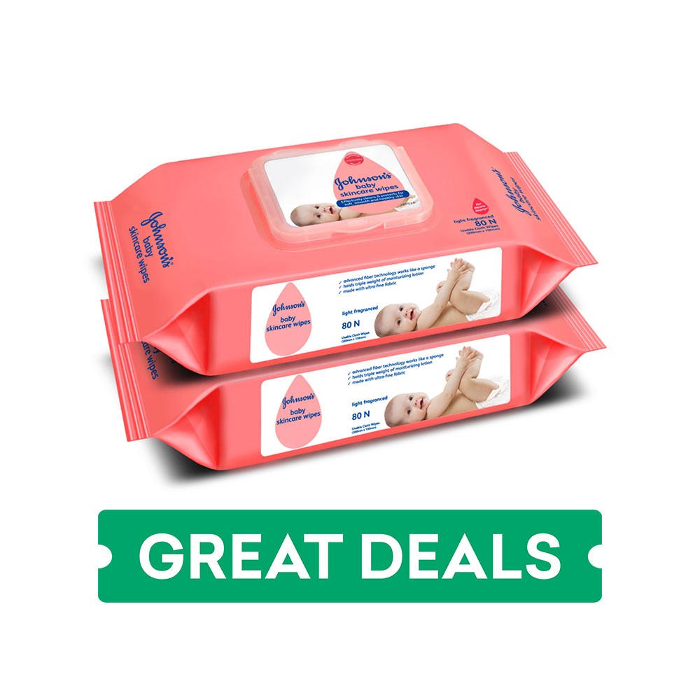 Johnson's Skincare Baby Wipes - Pack of 2 - Brand Offer