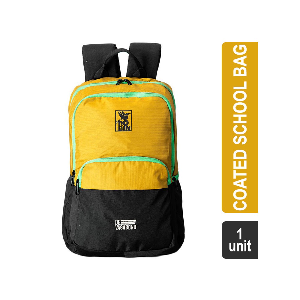Devagabond Robin1 Casual Polyester Pu Coated Super Saver School Bag (24 l, Gold)