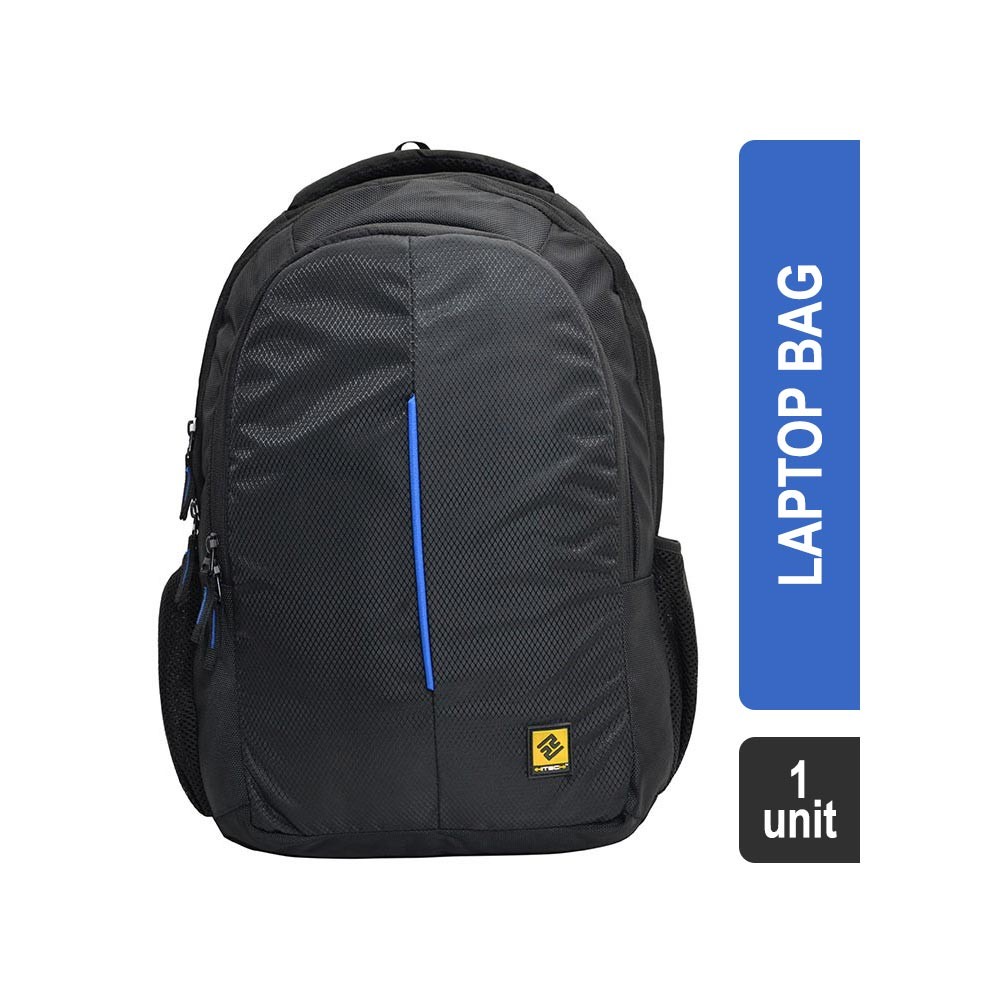 Hitech Max BL Polyester Laptop Bag (32 l, 36 cm, Black & Blue)
