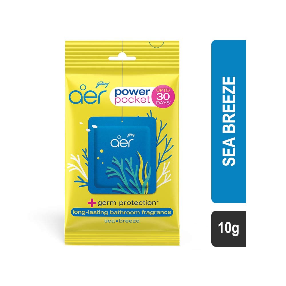 Aer Power Pocket - Long Lasting, Sea Breeze Bathroom Fragrance