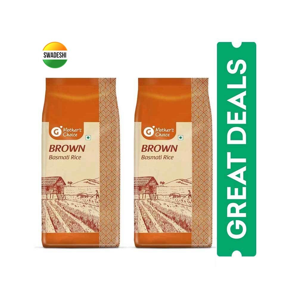 Grocered Mother's Choice Brown Basmati Rice - Pack of 2