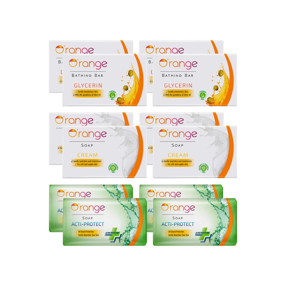 O'range Glycerine + Cream + Acti Protect Soap - Pack of 12