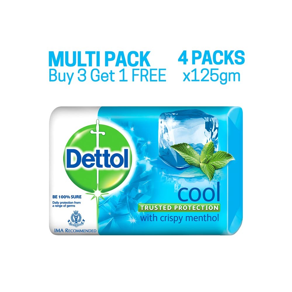 Dettol Bathing Cool Soap - Pack of 4