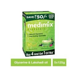 Medimix Ayurvedic Natural Glycerine Soap - Buy 4 Get 1 Free - Brand Offer