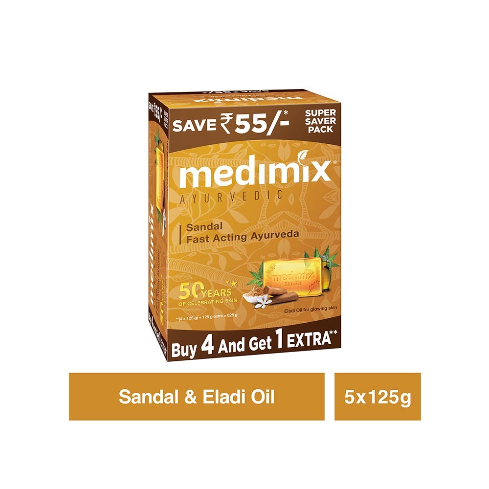 Medimix Daily Luxury Sandal Soap - Buy 4 Get 1 Free - Brand Offer