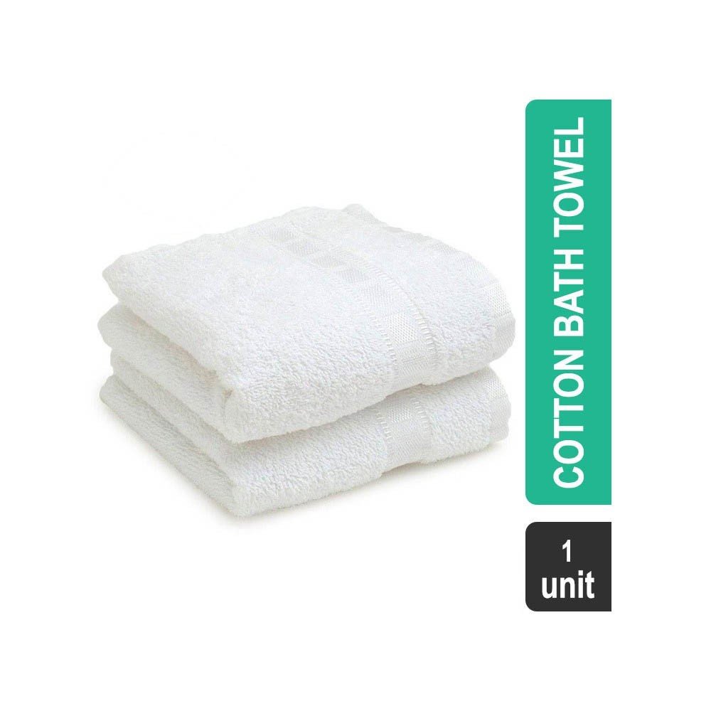 Grocered Happy Home Euro Square HH1001 Carnival 2 Pcs 380 GSM 100% Cotton Hand Towel Set (White)