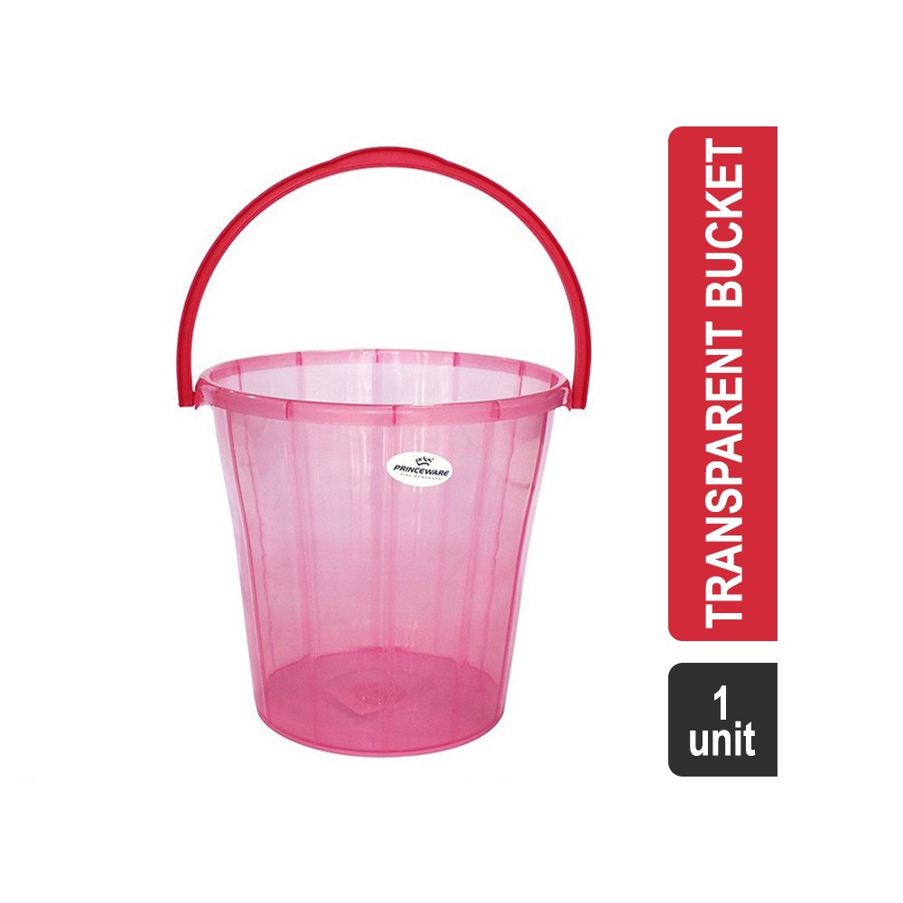 Princeware L1046-TP Super Frosty Transparent Bucket (16 l, Assorted)