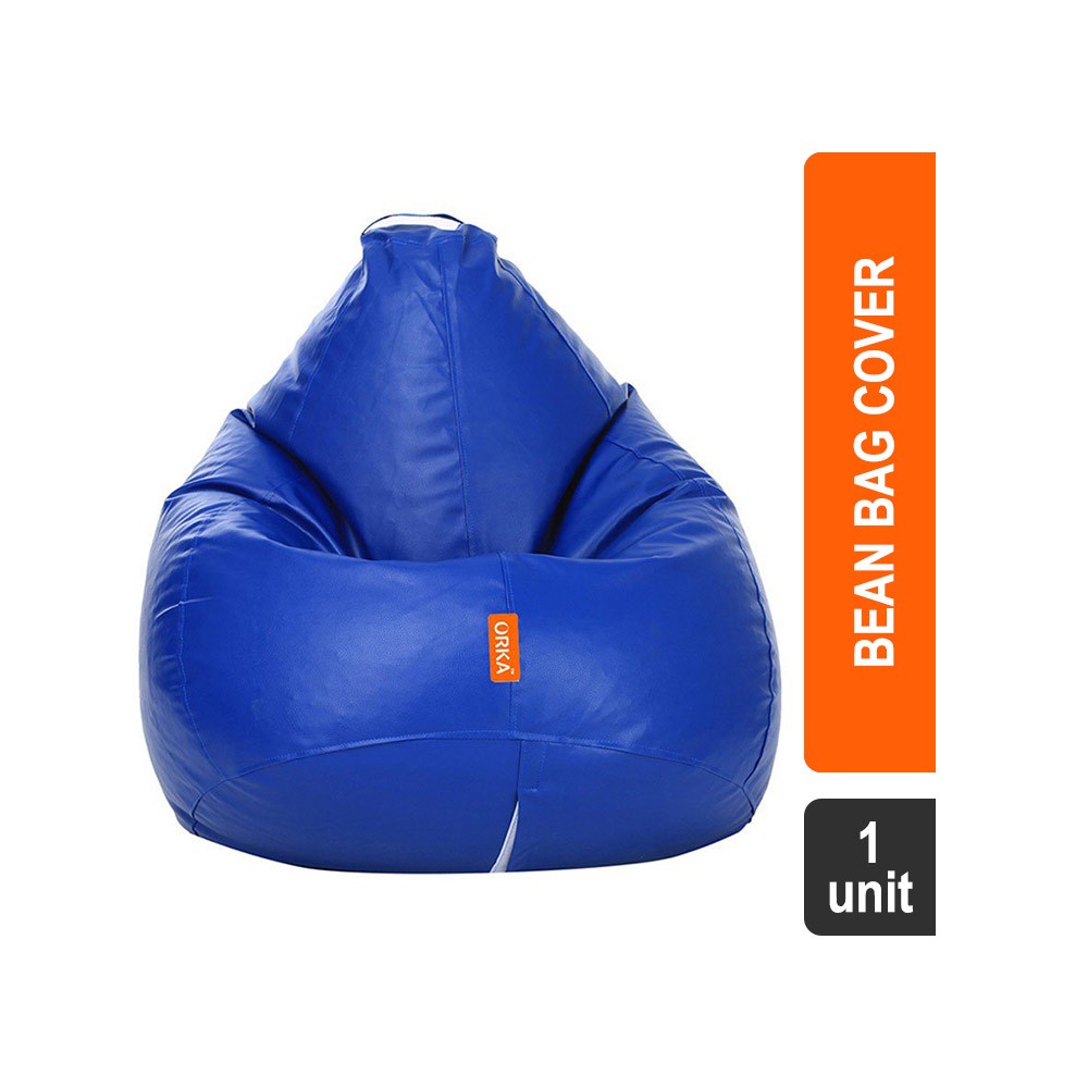 Orka Classic Teardrop Bean Bag Cover without Beans (XL, Blue)