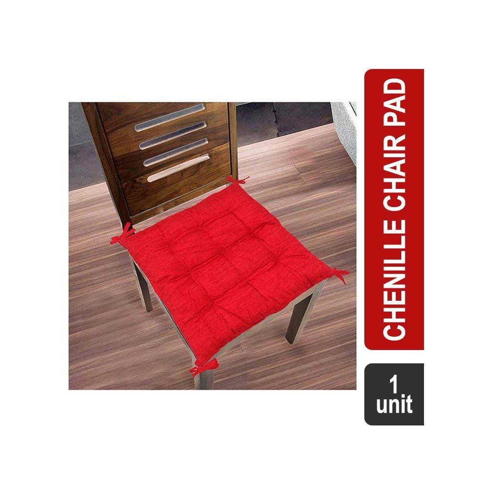 Impressions EWG0015 Chenille Chair Pad (Red)