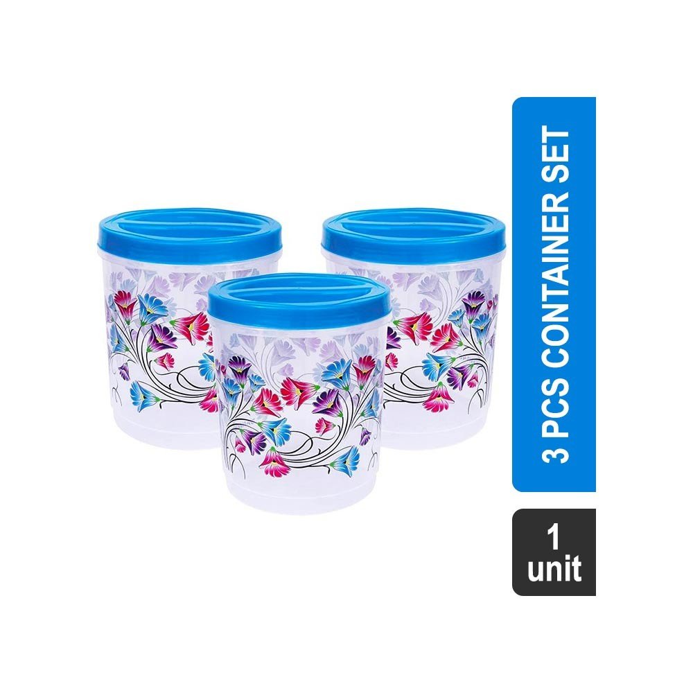 Princeware Polyethylene Container Set 3 Pcs (490 ml, Assorted) (Twister 9427 WS)