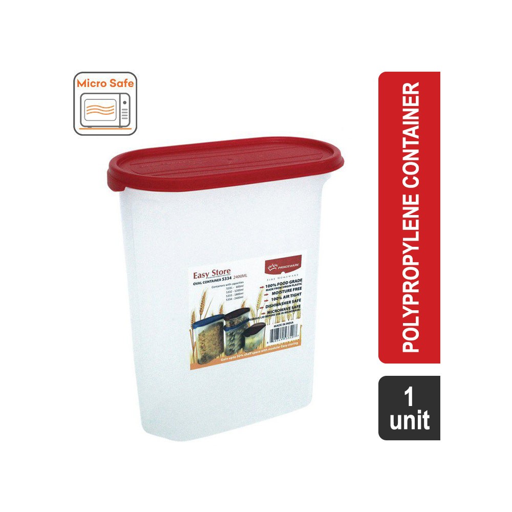 Princeware Polypropylene Container (1.8 l, Assorted) (5333 Easy Store)