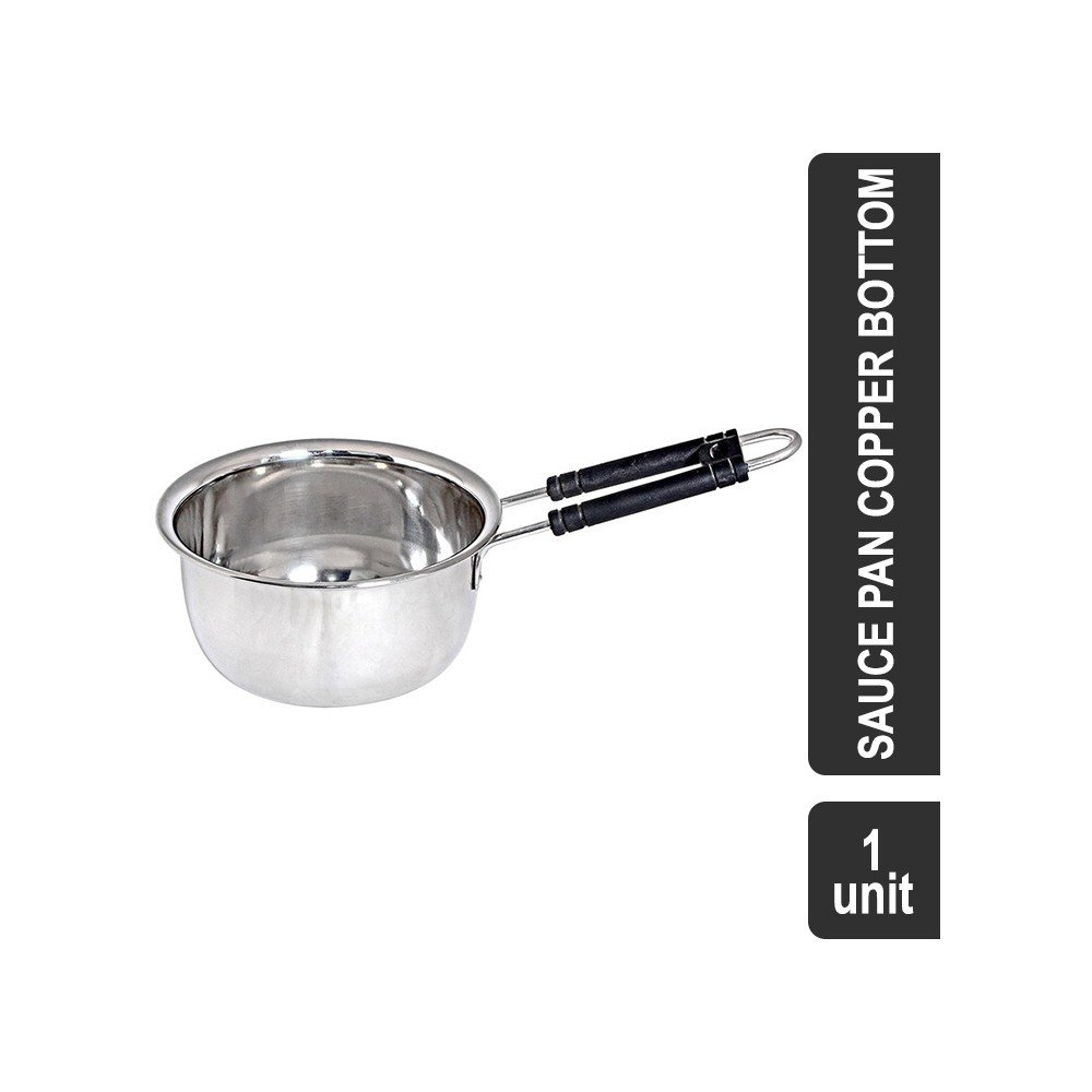 Kitchen Kraft Stainless Steel & Copper Bottom 1.5 lt Super Saver Sauce Pan (19 cm, Silver)