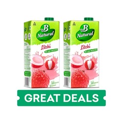 B Natural Litchi Juice - Pack of 2