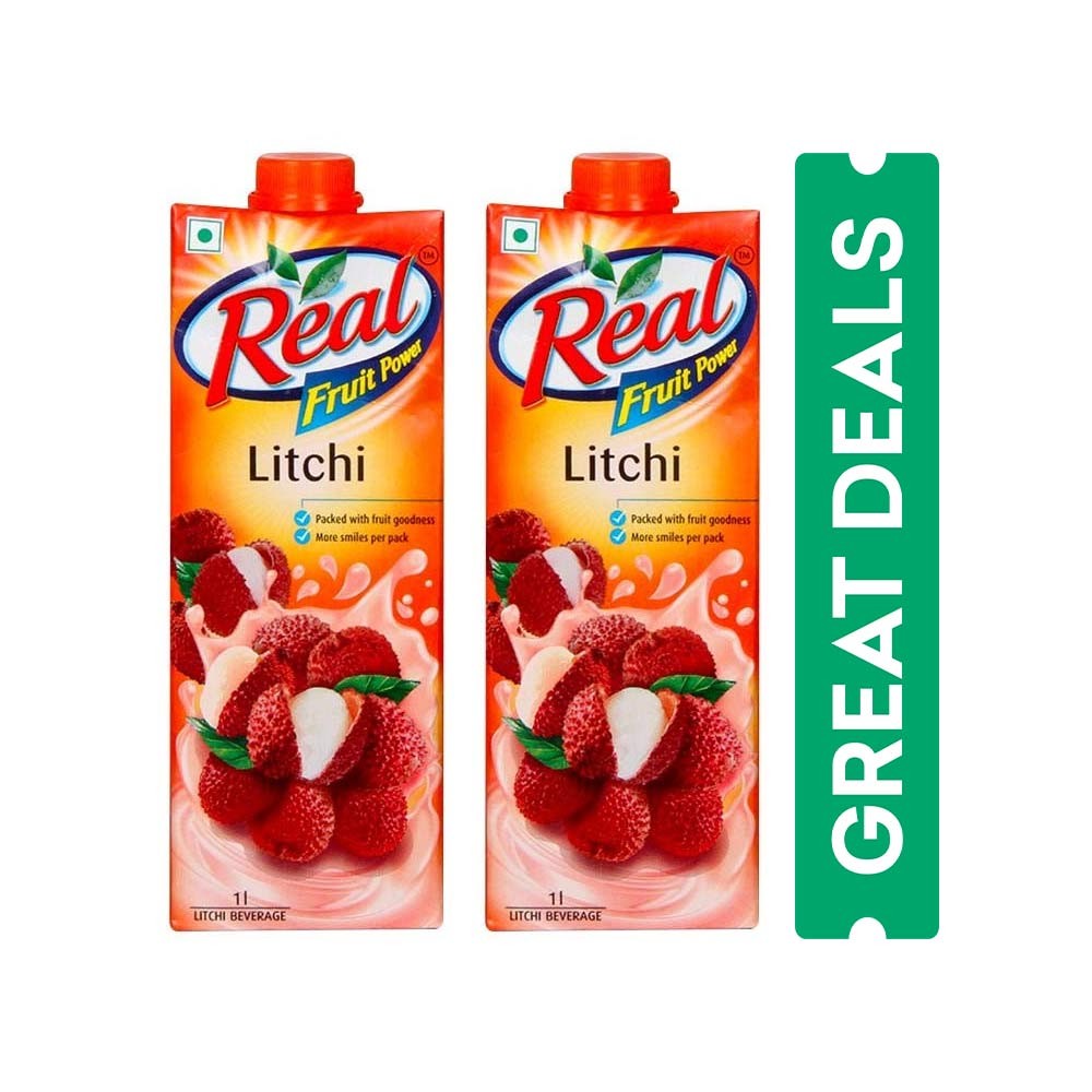 Real Fruit Power Litchi Juice - Pack of 2