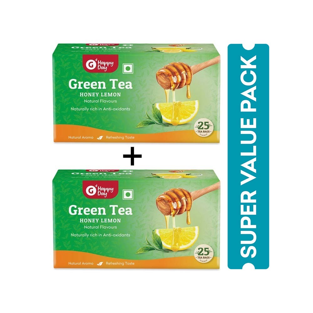 Grocered Happy Day Lemon & Honey Green Tea Bags - Buy 1 Get 1 Free