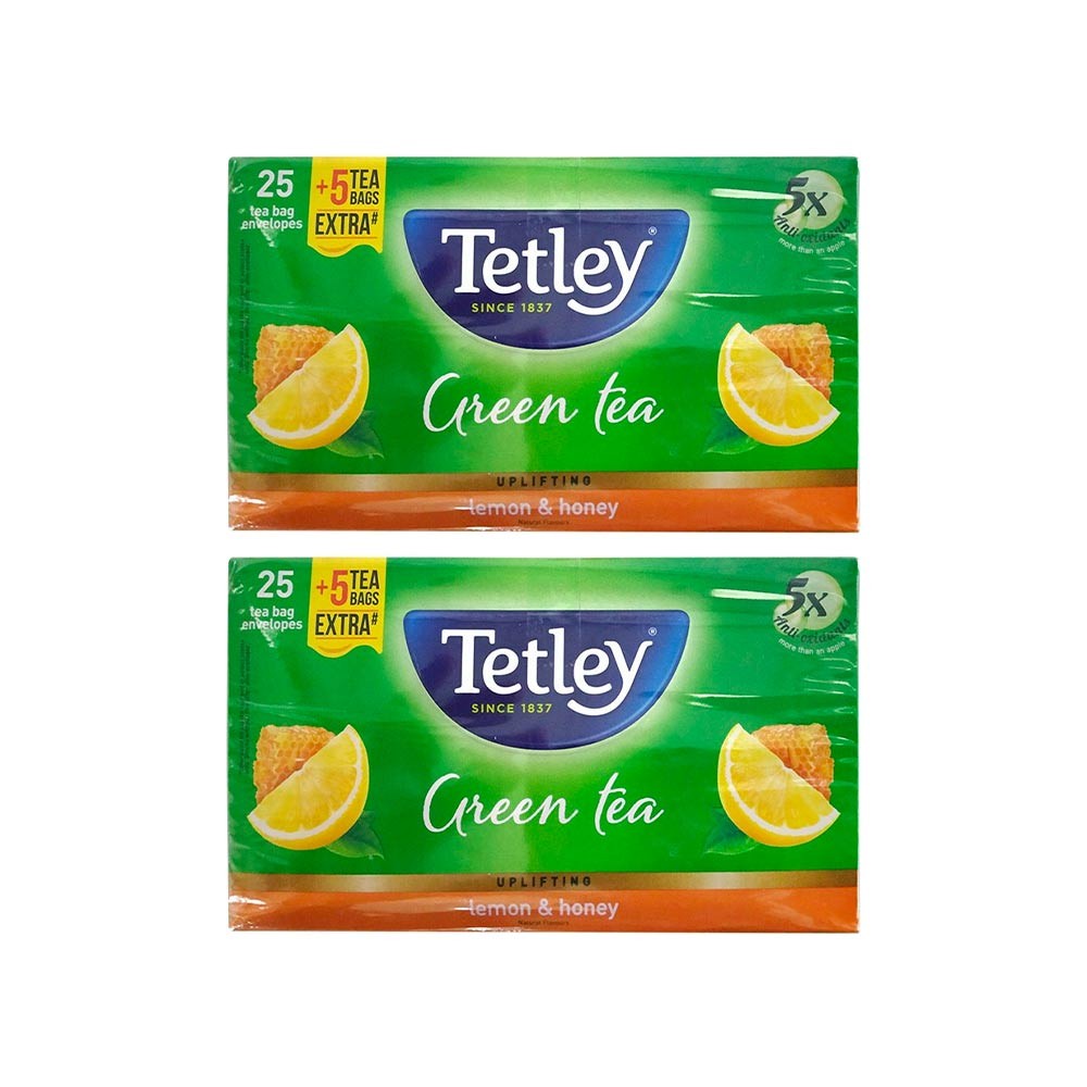 Tetley Lemon & Honey Green Tea Bags - Pack of 2