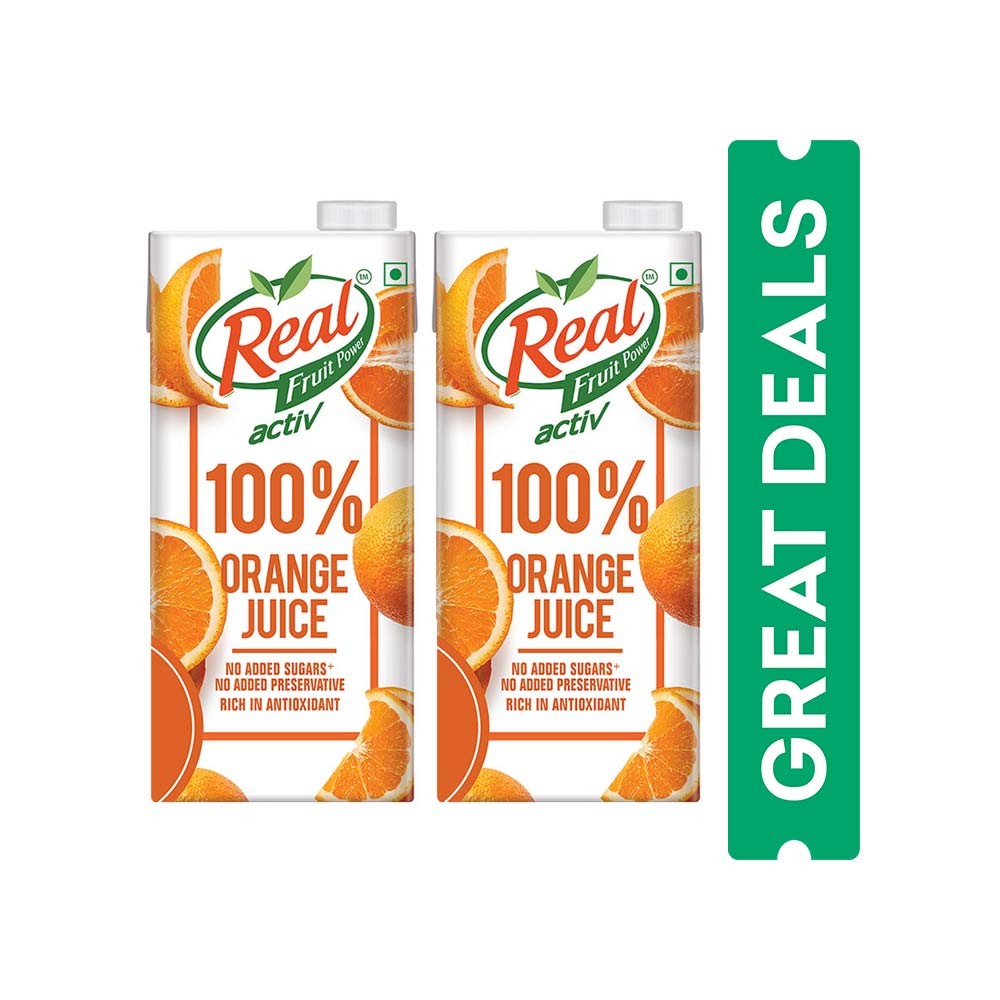 Real Activ 100% Orange Juice - Pack of 2