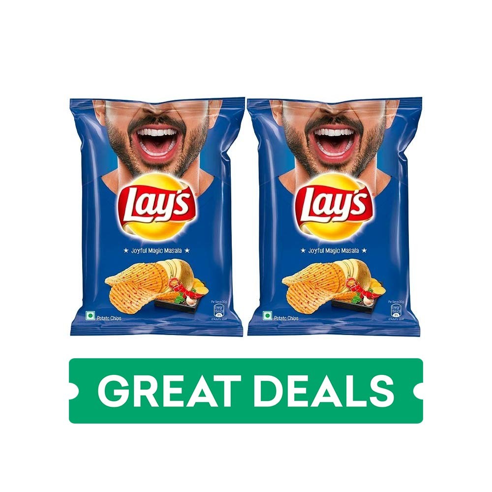 Lay's India's Magic Masala Potato Chips - Pack of 2