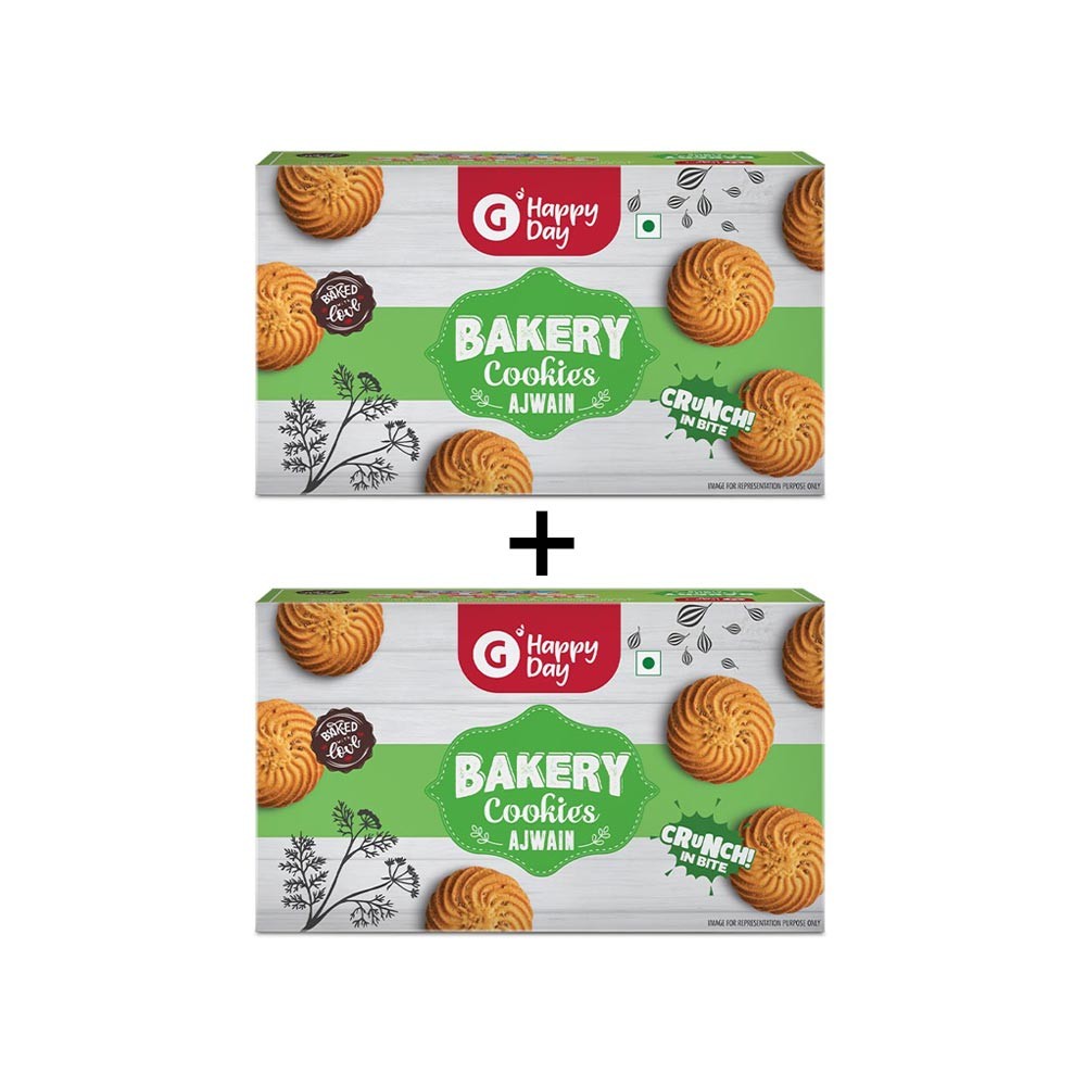 Grocered Happy Day Ajwain Cookie - Buy 1 Get 1 Free