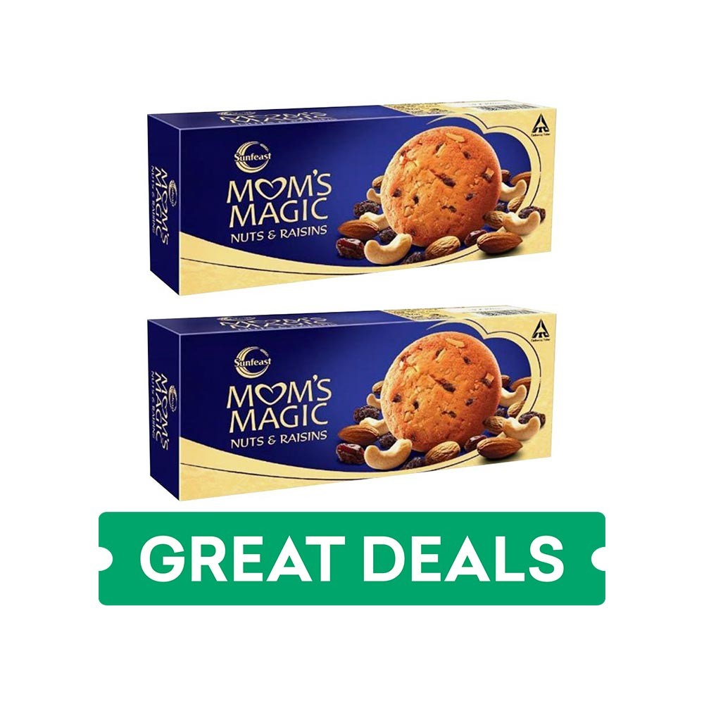 Sunfeast Mom's Magic Nuts & Raisins Gourmet Cookie - Pack of 2