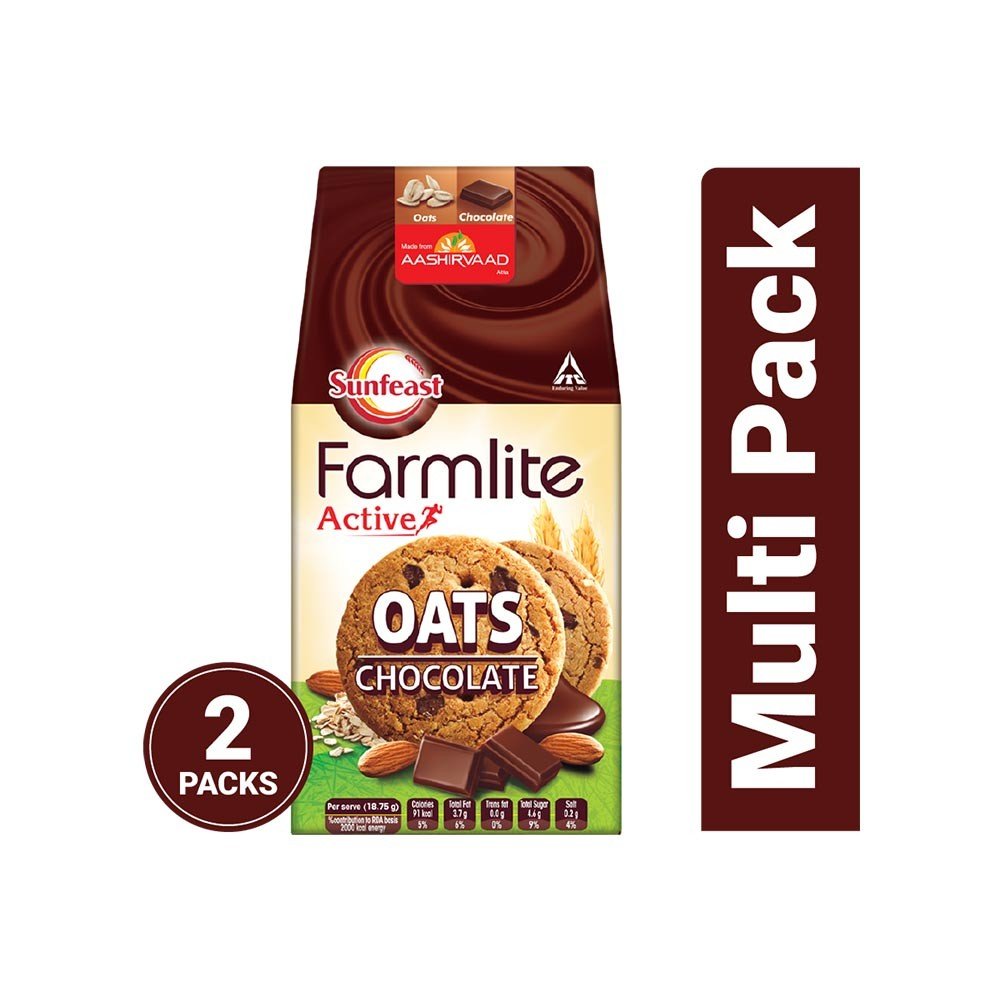 Sunfeast Farmlite Oats with Chocolate Cookie - Pack of 2