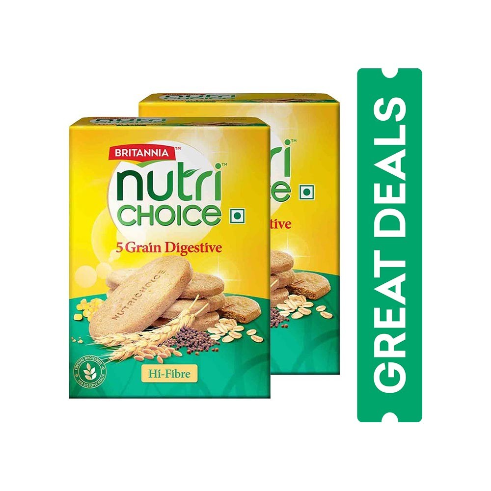 Britannia NutriChoice 5 Grain Biscuit - Pack of 2