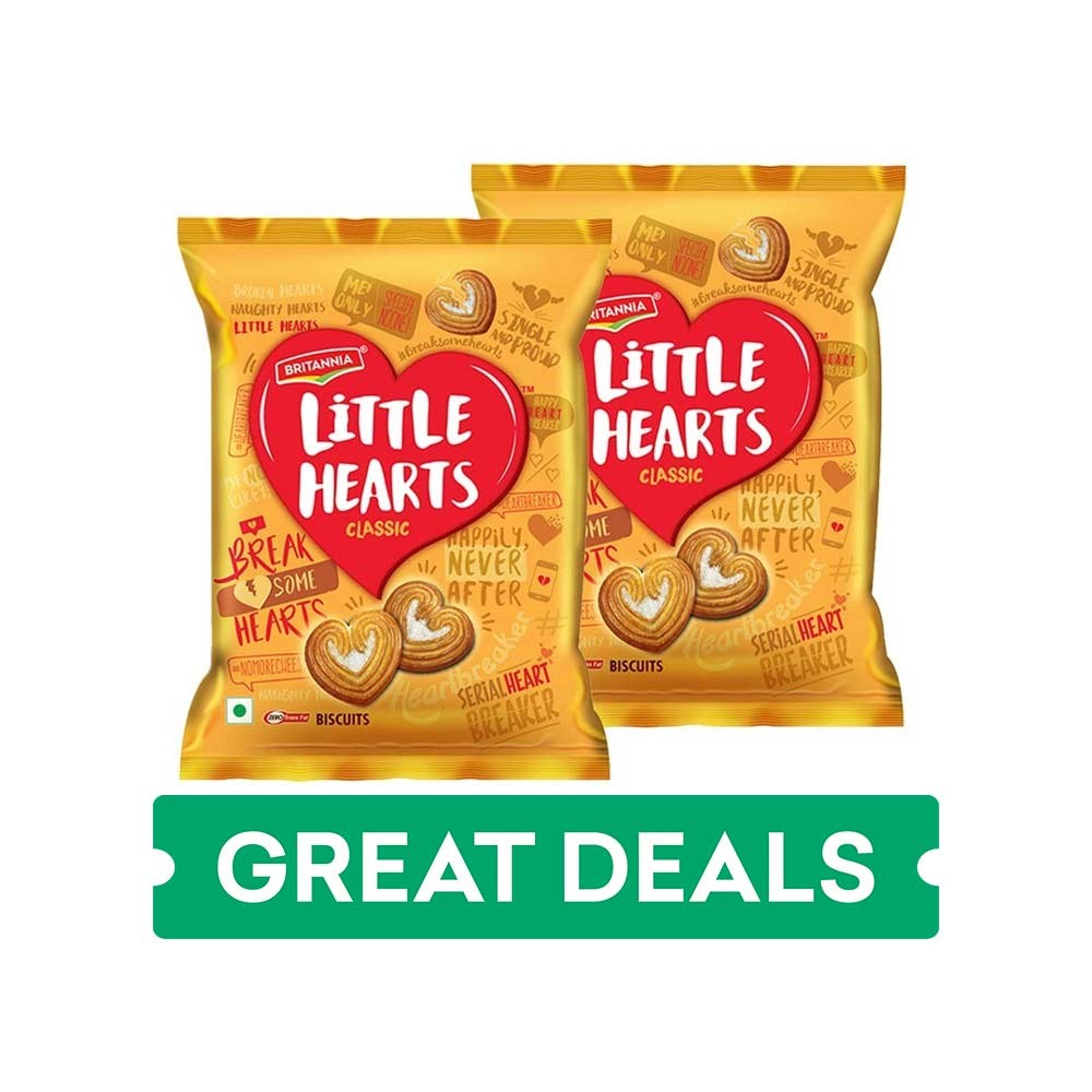 Britannia Little Hearts Classic Biscuit - Pack of 2