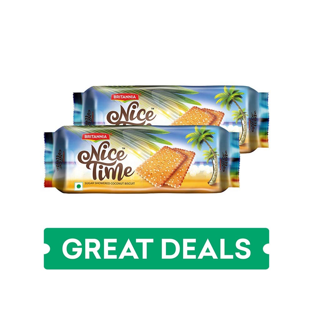 Britannia Nice Time Coconut Biscuit - Pack of 2