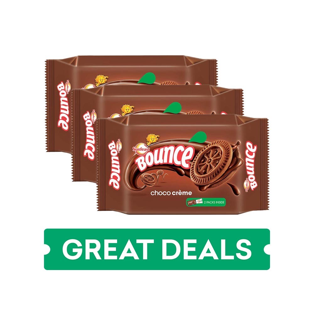 Sunfeast Bounce Tasty Choco Creme Biscuit - Pack of 3