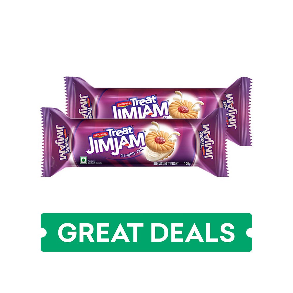 Britannia Treat Jim Jam Biscuit - Pack of 2