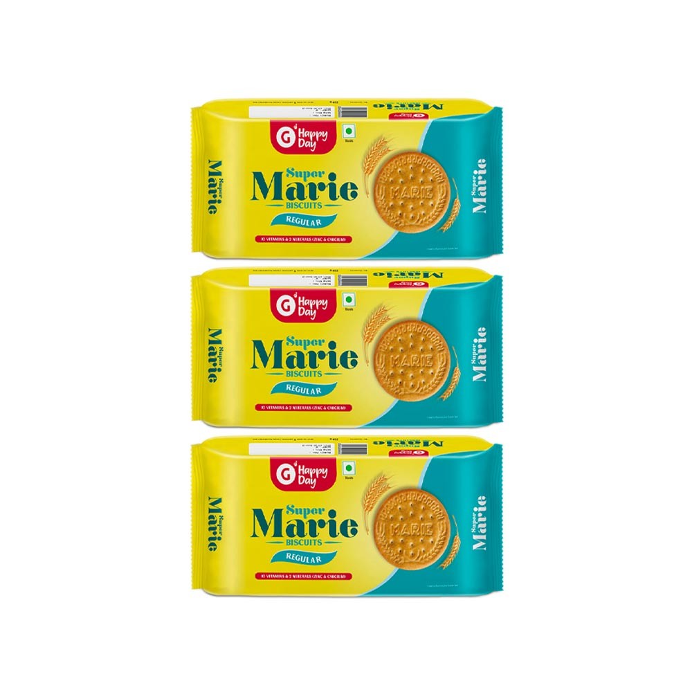 Grocered Happy Day Marie Biscuit - Pack of 4