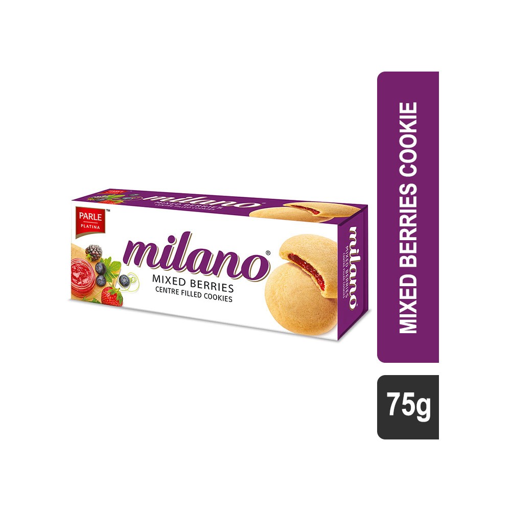 Parle Platina Milano Centre Filled Mixed Berries Cookie