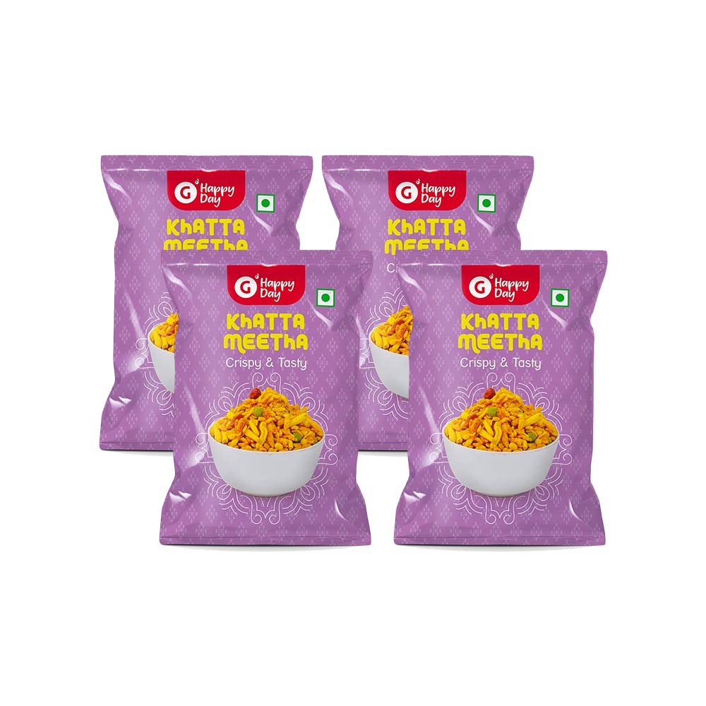 Grocered Happy Day Khatta Meetha Namkeen - Pack of 4