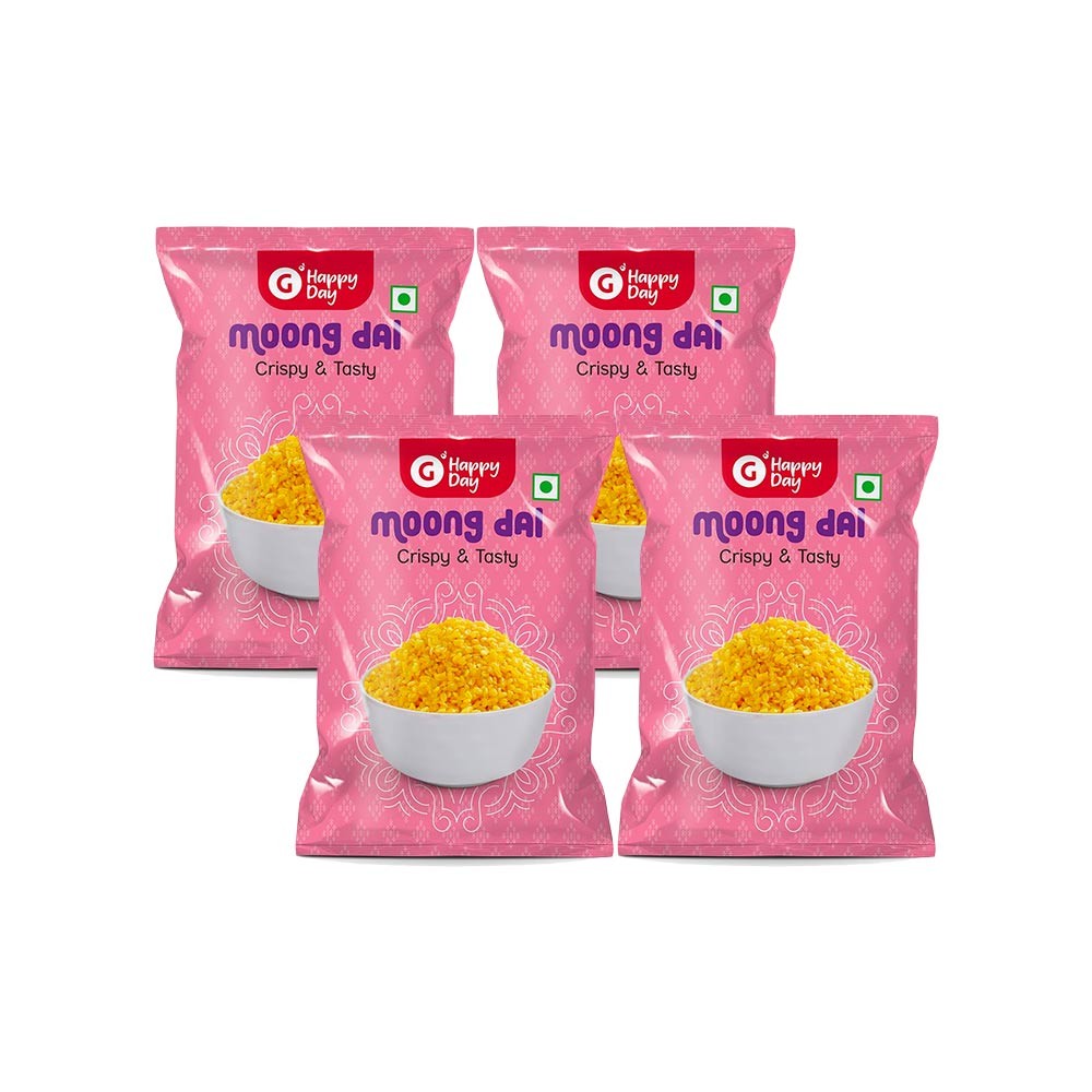 Grocered Happy Day Moong Dal Namkeen - Pack of 4