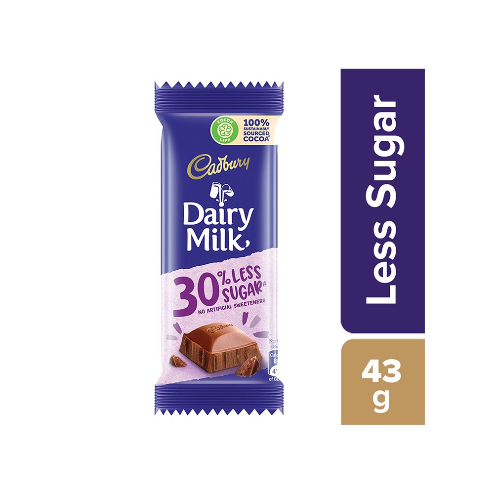 Cadbury Dairy Milk 30 % Less Sugar Chocolate