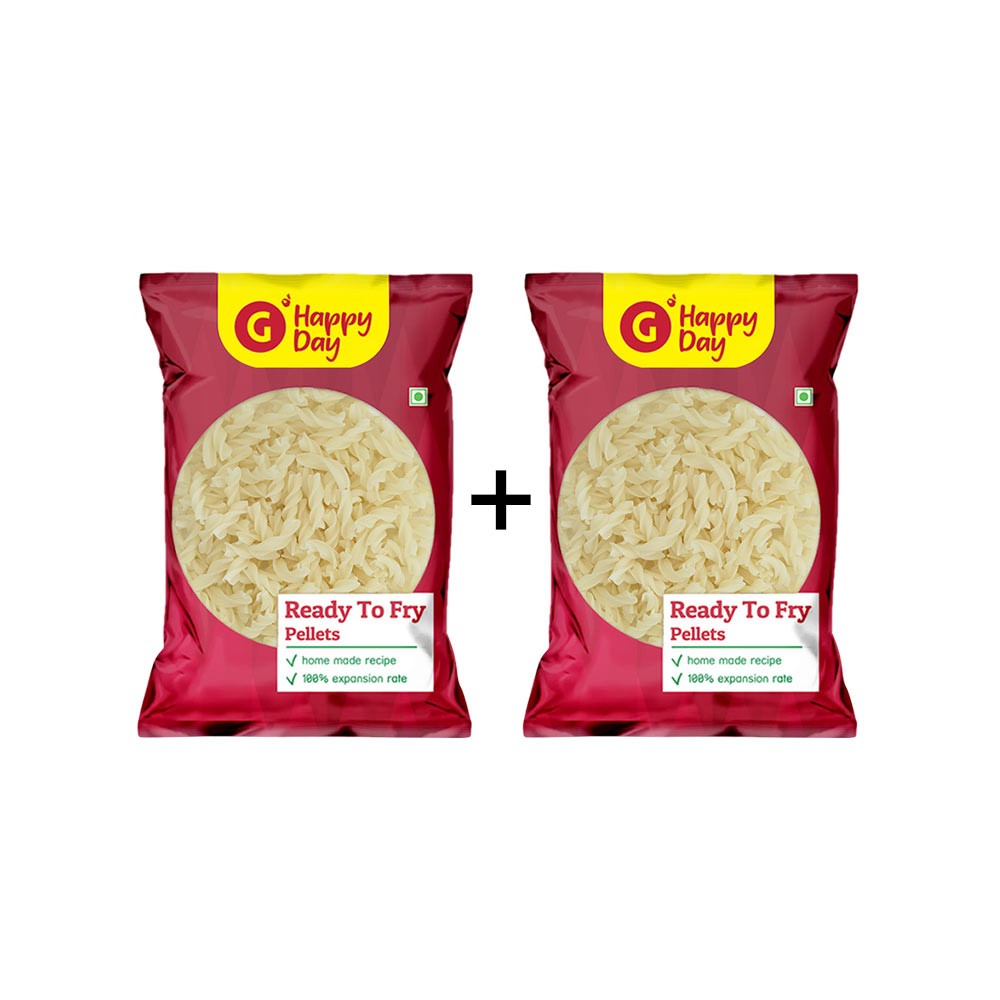 Grocered Happy Day Fasting Potato Spiral Pellets Fryums - Buy 1 Get 1 free
