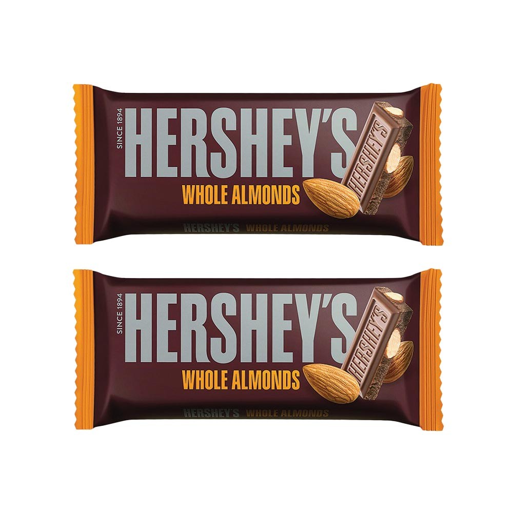 Hershey's Whole Almonds Chocolate Bar - Pack of 2