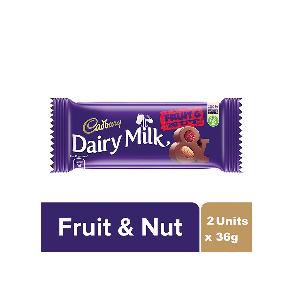 Cadbury Dairy Milk Fruit & Nut Chocolate - Pack of 2