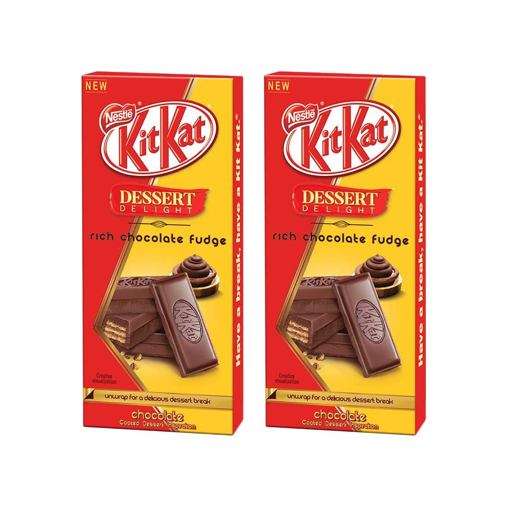 KitKat Dessert Delight Rich Chocolate Fudge Chocolate - Pack of 2