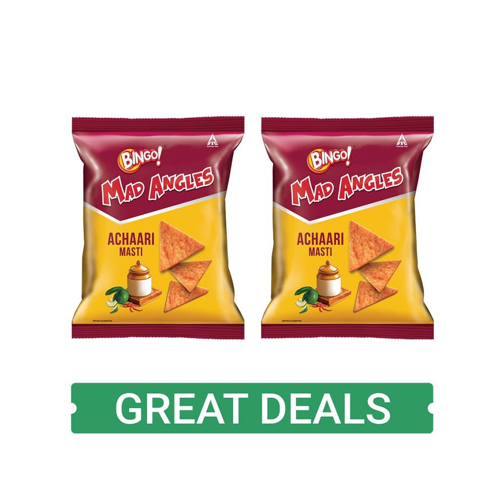 Bingo Mad Angles Achaari Masti Chips - Pack of 2