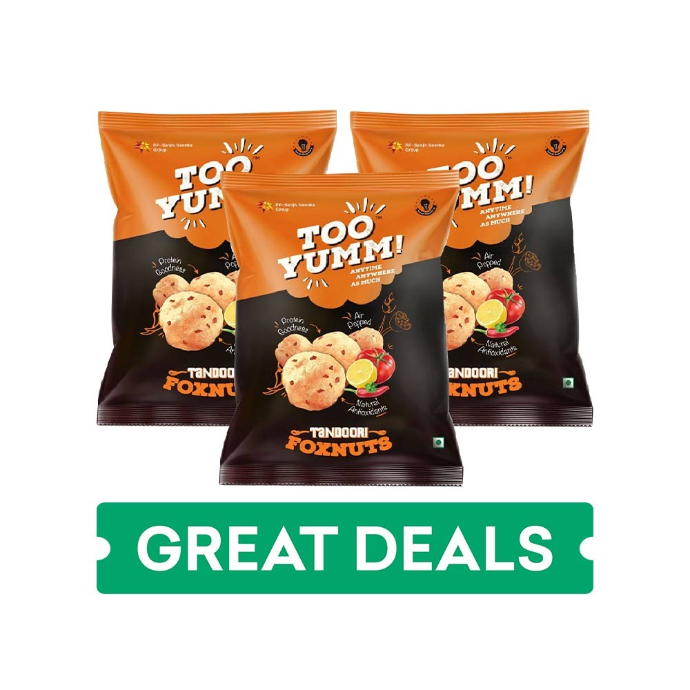 Too Yumm Foxnuts Tandoori Crisps - Pack of 3