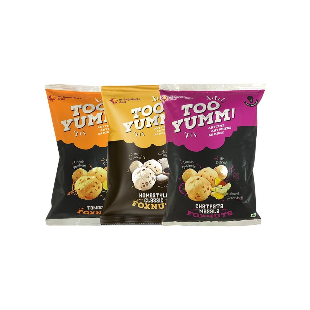 Too Yumm Foxnuts Tandoori Crisps + Homestyle Classic Crisps + Chatpata Masala Crisps Combo