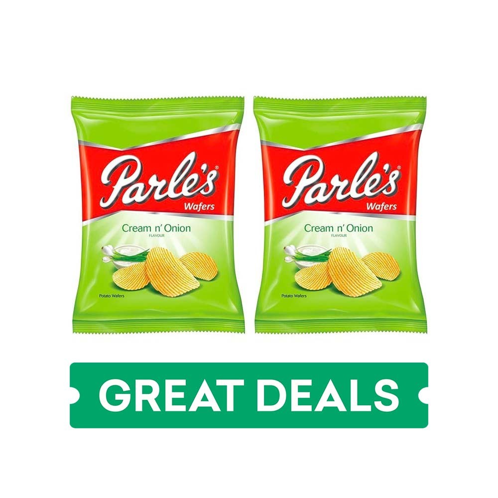 Parle's Wafers Cream & Onion Wafers - Pack of 2